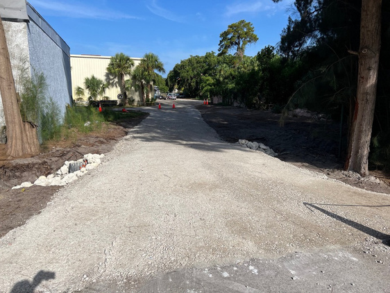 Sitework and grading on a college campus